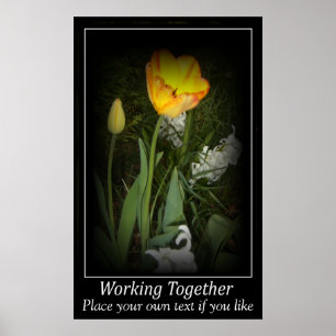 Tulip spring garden working together Motivation Poster