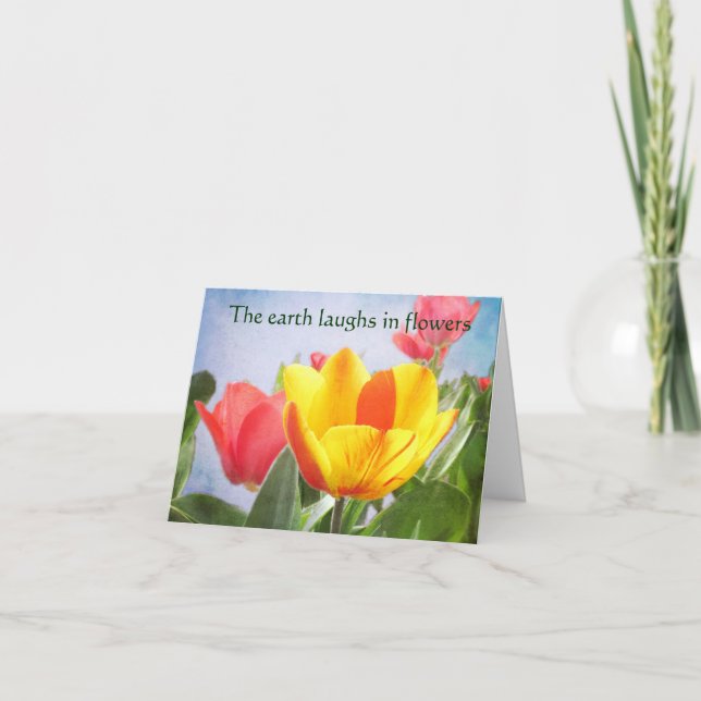 Tulip Spring Joy Earth Day Greeting Card (Front)