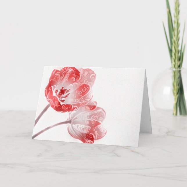 Tulip Swirls Card (Front)