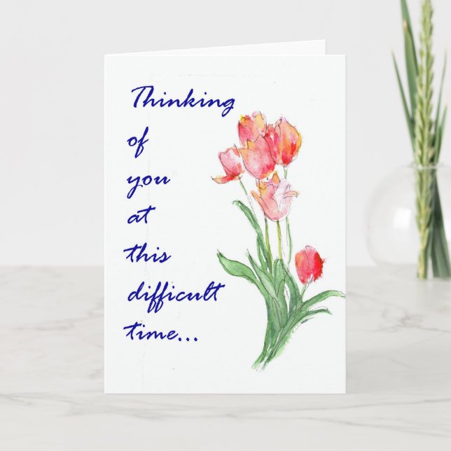 Tulip Sympathy Card (Front)