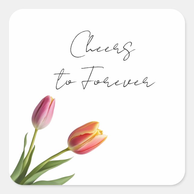 Tulip Tango Square Sticker (Front)