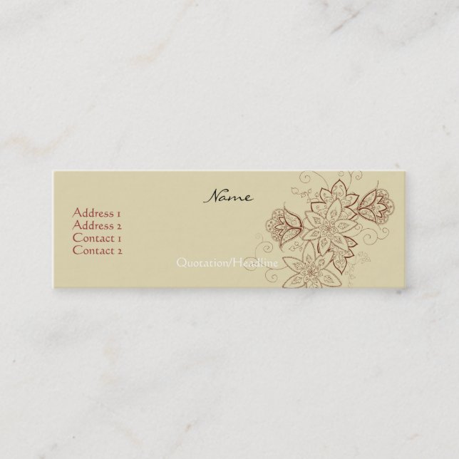 Tulip Tattoo Profile Cards (Sand) (Front)