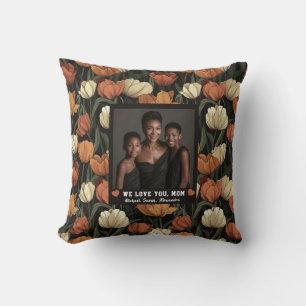 Tulip Texture Dog Cat Mum Victorian Cushion