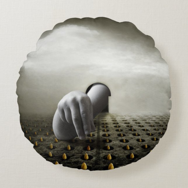 Tulip thief 2013 round cushion (Front)