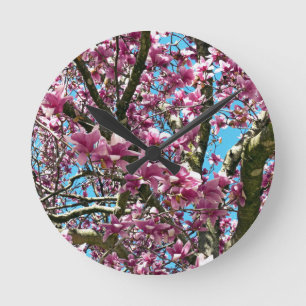 Tulip Tree Round Clock