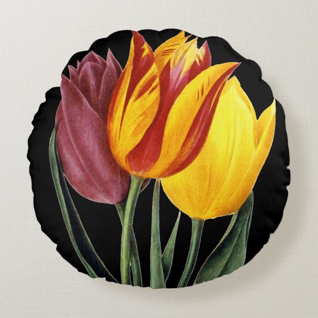 Tulip (Tulipa Gesneriana) Round Cushion (Front)