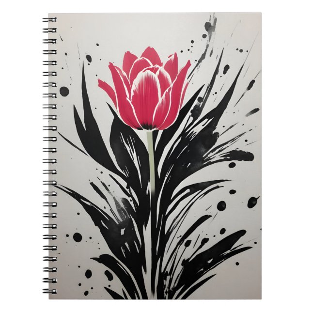 Tulip - Watercolor flowers Notebook (Front)