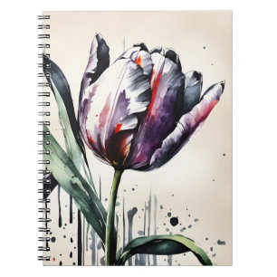 Tulip - Watercolor flowers Notebook