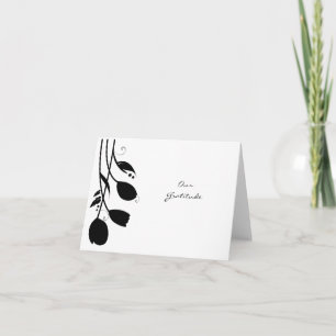 Tulip Wedding Scroll Wedding Thank You Card