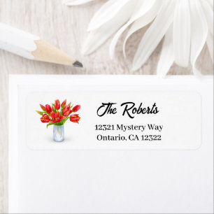 Tulip White Customisable Return Address Labels