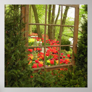 Tulip window print