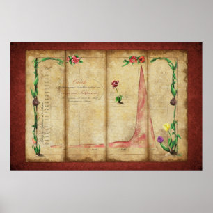 Tulipomania Graph (red) Poster