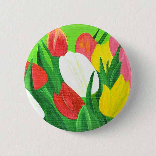 Tulips2 6 Cm Round Badge (Front)