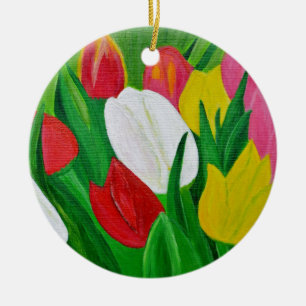 Tulips 2a ceramic tree decoration