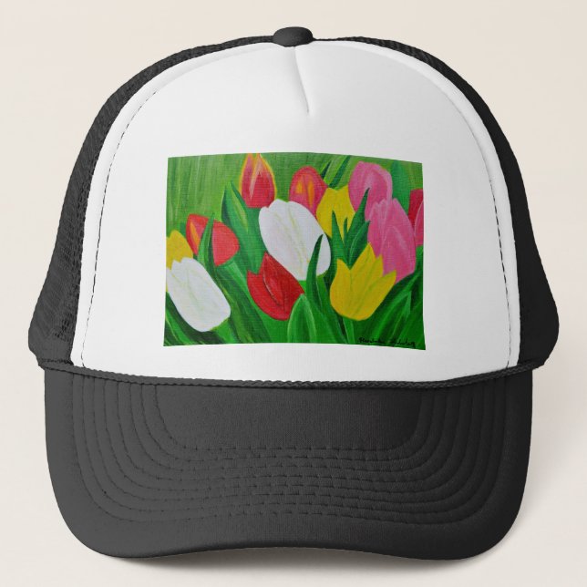 Tulips 2a trucker hat (Front)