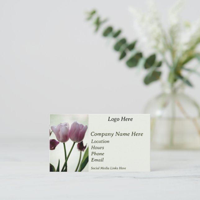 Tulips 3259 business card (Standing Front)