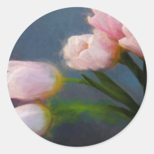 Tulips 3 classic round sticker