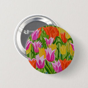 Tulips 6 Cm Round Badge