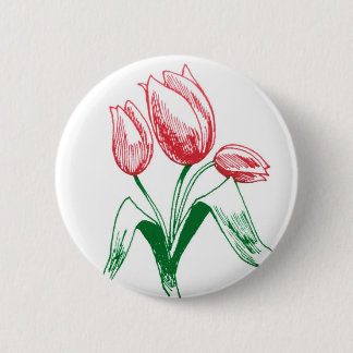 Tulips 6 Cm Round Badge