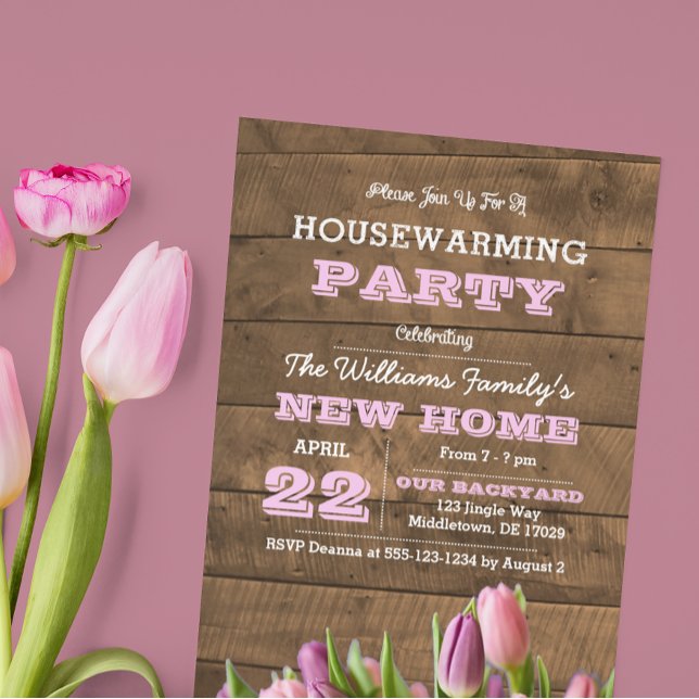 Tulips and Barnwood Housewarming Invitation (Creator Uploaded)