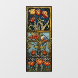 Tulips and Birds Sun Catcher Window Cling