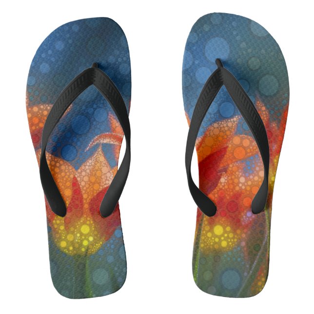 Tulips And Blue Sky Jandals (Footbed)