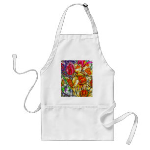 Tulips and Daffodils Colourful Artwork from Photos Standard Apron