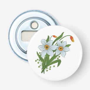 Tulips and Daffodils Flowers Bottle Opener