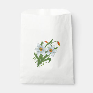 Tulips and Daffodils Flowers Favour Bags