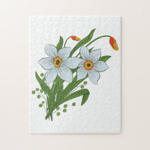Tulips and Daffodils Flowers Jigsaw Puzzle
