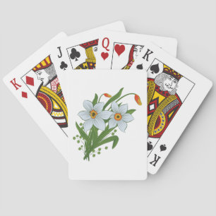 Tulips and Daffodils Flowers Playing Cards