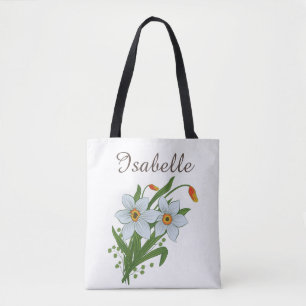 Tulips and Daffodils Flowers Tote Bag