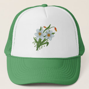 Tulips and Daffodils Flowers Trucker Hat