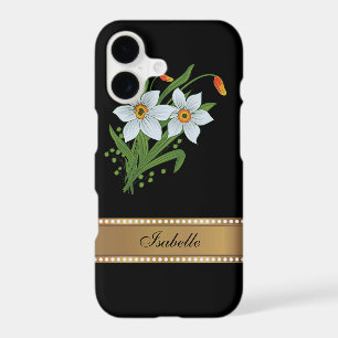 Tulips and Daffodils Gold Personalised Name