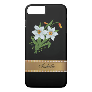 Tulips and Daffodils Gold Personalised Name Case-Mate iPhone Case