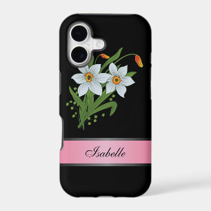 Tulips and Daffodils Pink 2 Personalised Name
