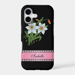 Tulips and Daffodils Pink Personalised Name