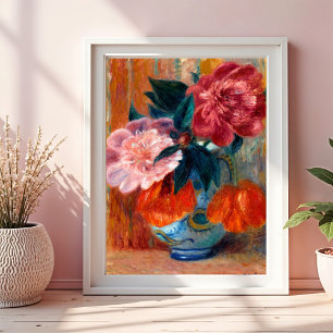 Tulips and Peonies in Pitcher Poster