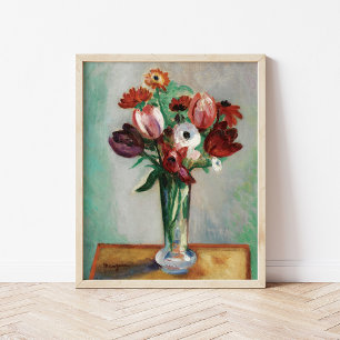 Tulips and Ranunculus   Henri Manguin Poster