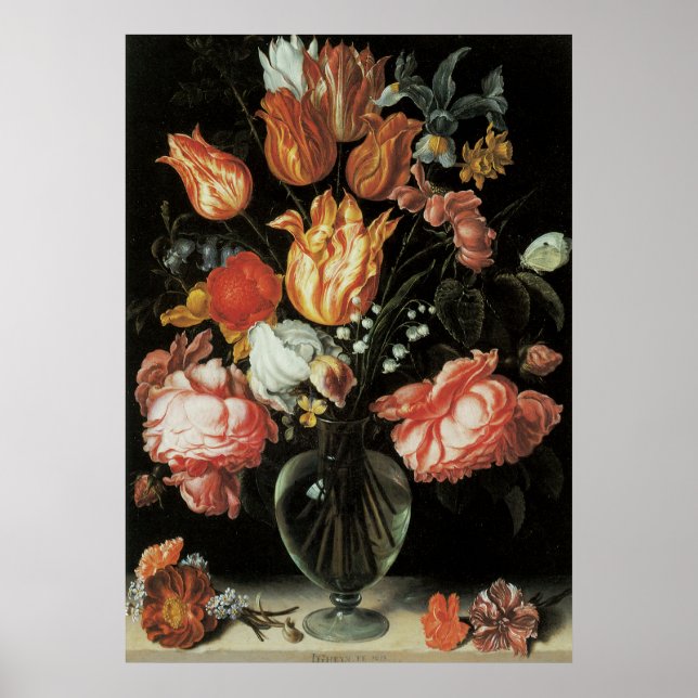 Tulips and Roses Floral Arrangement Poster (Front)