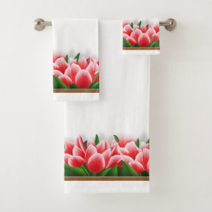 Tulips Bath Towel Set