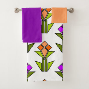 Tulips Bath Towel Set