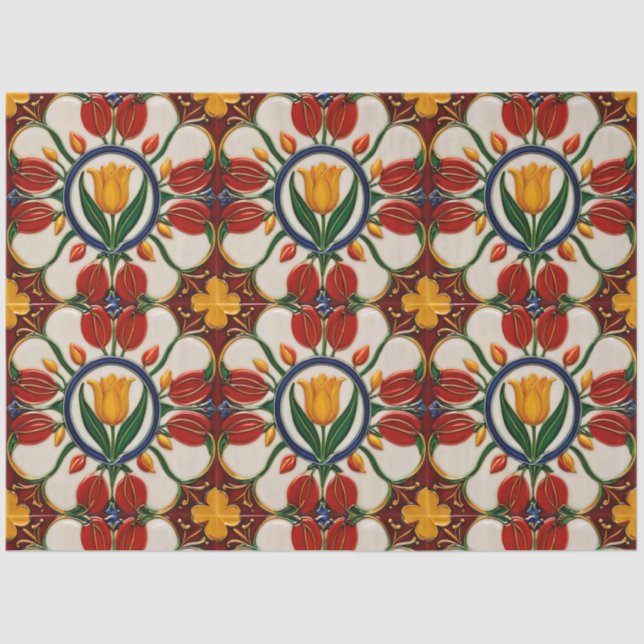 Tulips Beautiful Modern Collection Tissue Paper (Front)