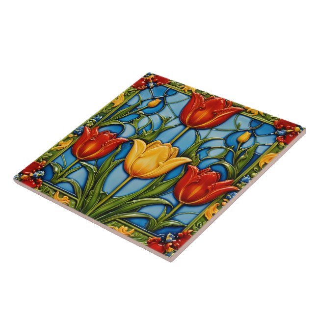 Tulips Beautiful Popular Collection Tile (Side)
