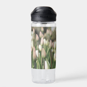 Tulips beginning to bloom water bottle