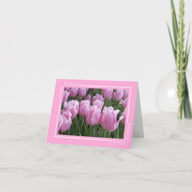 Tulips Birthday Card (Front)