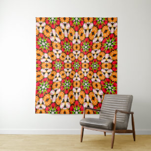 Tulips Bouquet Pattern Tapestry