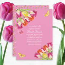 Tulips & Butterflies Pink Bridal Brunch  