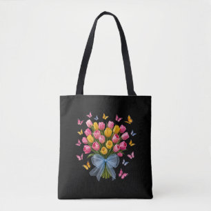 Tulips & Butterflies Tote Bag