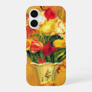 Tulips by Pierre Renoir, Vintage Impressionism Art iPhone 16 Case